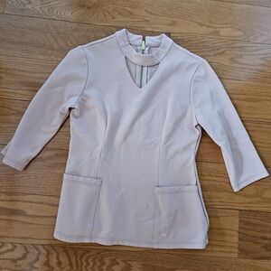 Jaanuu Blush Pink Scrub Top- S